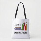 Individuelle Name Library Books Totbeutel Tasche (Vorderseite)