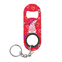 Individuelle Name LIEBE Gnome Valentine Mini Flaschenöffner