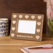 Individuelle Name Liebe Herz Geätzte Rahmen (Links)