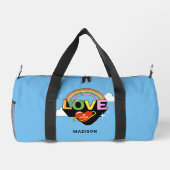 Individuelle Name "Liebe ist Liebe" Duffle Bag (Rückseite)