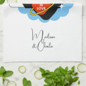 Individuelle Name "Liebe ist Liebe" Geschirrtuch (Gefaltet)