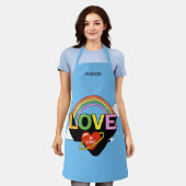 Individuelle Name "Liebe ist Liebe" Schürze (Getragen)