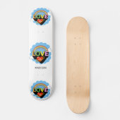 Individuelle Name "Liebe ist Liebe" Skateboard (Vorderseite)