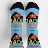 Individuelle Name "Liebe ist Liebe" Socken (Oben)