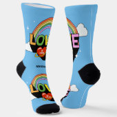 Individuelle Name "Liebe ist Liebe" Socken (Gewinkelt)