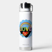 Individuelle Name "Liebe ist Liebe" Trinkflasche (Hinten)
