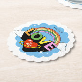 Individuelle Name "Liebe ist Liebe" Untersetzer (angewinkelt)