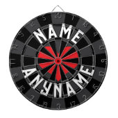 Individuelle Name Liebe JEDER NAME Black Charcoal  Dartscheibe (vorne)