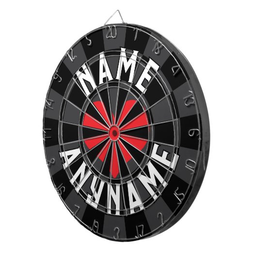 Individuelle Name Liebe JEDER NAME Black Charcoal  Dartscheibe (Vorderseite rechts)