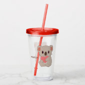 Individuelle Name Liebe Koala Acryltrinkbecher (Rückseite)