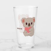 Individuelle Name Liebe Koala Glas (Vorderseite)