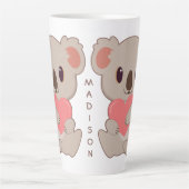Individuelle Name Liebe Koala Milchtasse (Vorderseite)