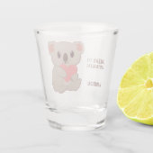 Individuelle Name Liebe Koala Schnapsglas (Rückseite)