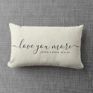 individuelle Name Liebe Sie Mehr Valentinstag neu Lendenkissen