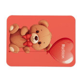 Individuelle Name Liebe Teddy Magnet (Horizontal)