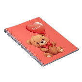 Individuelle Name Liebe Teddy Notizblock (Rechte Seite)