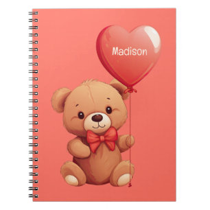 Individuelle Name Liebe Teddy Notizblock