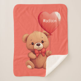 Individuelle Name Liebe Teddy Sherpadecke