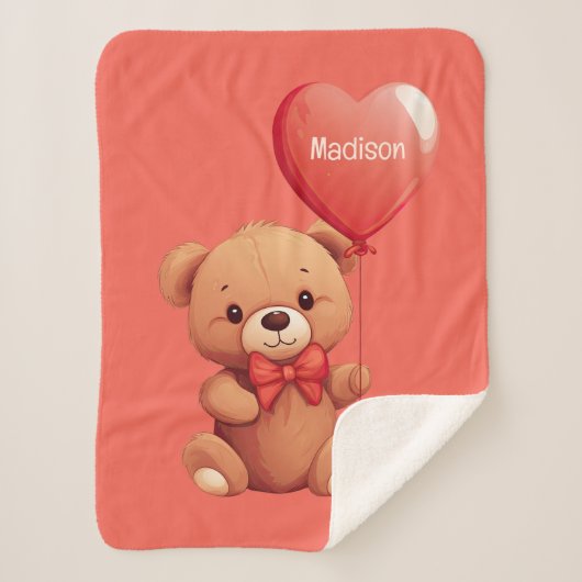 Individuelle Name Liebe Teddy Sherpadecke (Vorderseite)