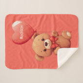 Individuelle Name Liebe Teddy Sherpadecke (Vorderseite (Horizontal))