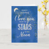 Individuelle Name, Liebe Von den Sternen zum Mondn Karte (Gelbe Blume)