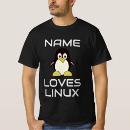 Individuelle Name Lieben Linux T - Shirt