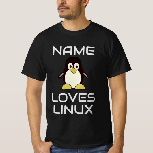 Individuelle Name Lieben Linux T - Shirt (Vorderseite)