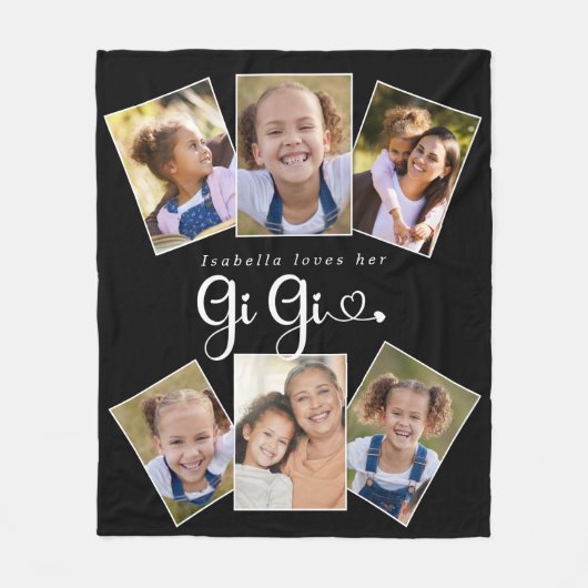 Individuelle Name Lieben Oma Niedlich Spaß FotoCol Fleecedecke (Vorderseite)