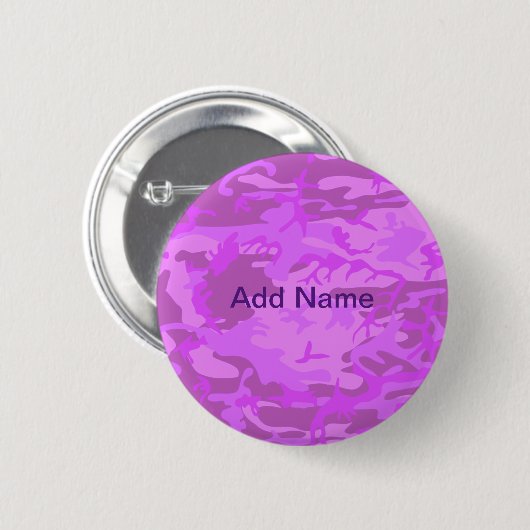Individuelle Name Light Lila Camouflage Button (Vorne & Hinten)