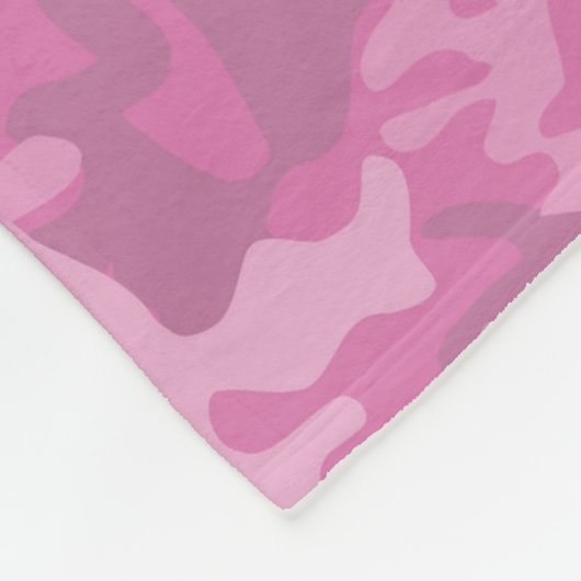 Individuelle Name Light Pink Camouflage Muster Sch Fleecedecke (Ecke)
