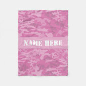 Individuelle Name Light Pink Camouflage Muster Sch Fleecedecke (Vorderseite)