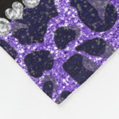 Individuelle Name lila Glitzer Leoparden Fleecedecke (Ecke)