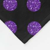 Individuelle Name lila Glitzer Polka Punkte Bug Fleecedecke (Ecke)