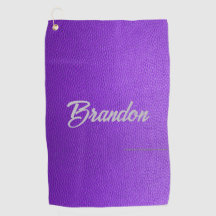 Individuelle Name lila Lederhandtuch