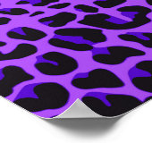 Individuelle Name lila Leopardennebel Hot-Rosa Gli Poster (Ecke)