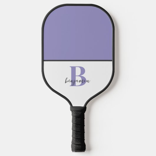 Individuelle Name Lila Monogramm Pickleball-Paddel Pickleball Schläger (Vorderseite)