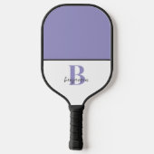 Individuelle Name Lila Monogramm Pickleball-Paddel Pickleball Schläger (Rückseite)