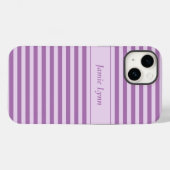 Individuelle Name Lila Streifen Case-Mate iPhone Hülle (Rückseite (Horizontal))