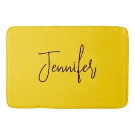 Individuelle Name lila Text gelb Badematte
