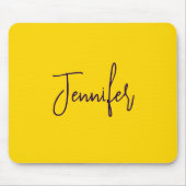 Individuelle Name lila Text gelb Mousepad (Vorne)