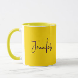 Individuelle Name lila Text gelb Tasse