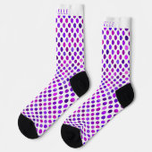 Individuelle Name lila Violet White Polka Dot Socken (Linkes Detail)