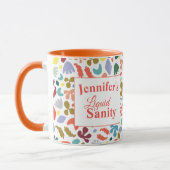 Individuelle Name Liquid Sanity Colorful Tasse (Links)