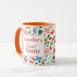 Individuelle Name Liquid Sanity Colorful Tasse