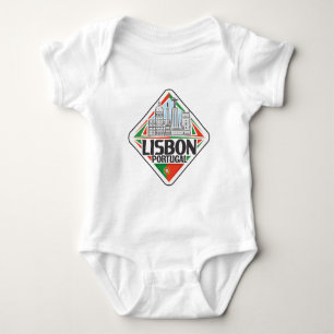 Individuelle Name Lissabon Portugal Baby Strampler