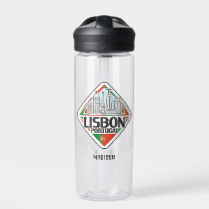Individuelle Name Lissabon Portugal Trinkflasche