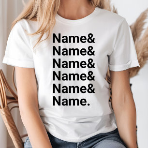 Individuelle Name Liste der Personalisierten Amper T-Shirt