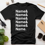 Individuelle Name Liste Witzige Frauen Personalisi T-Shirt<br><div class="desc">Individuelle Name Liste lustige Frauen Männer Personalisierter Text T - Shirt</div>
