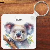 Individuelle Name Little Koala Bear Australisches  Schlüsselanhänger (Rückseite)