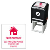 Individuelle Name-Logo-Adresse Farben Design-Brief Permastempel (Beispiel)